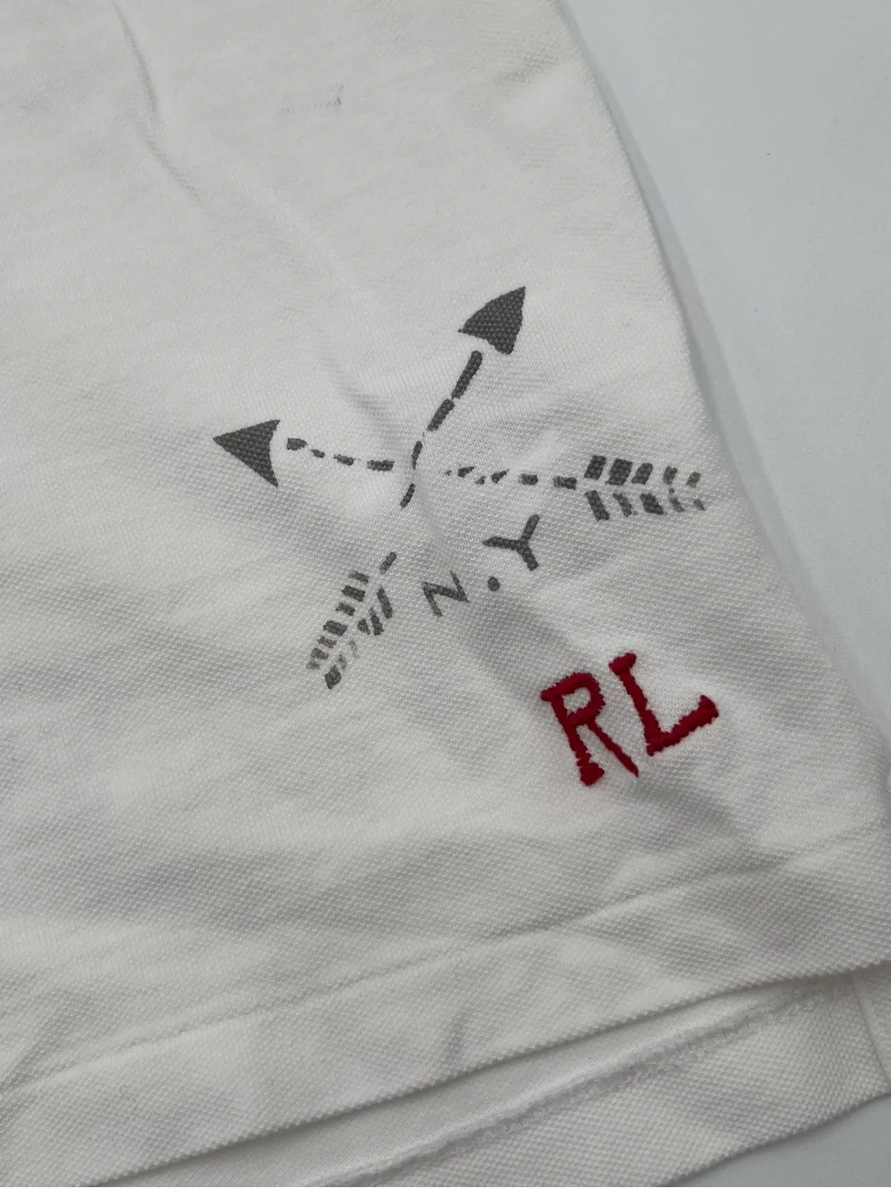 Polo Ralph Lauren Big Patchwork Pony Polo Shirt Men's Medium Stencil White READ